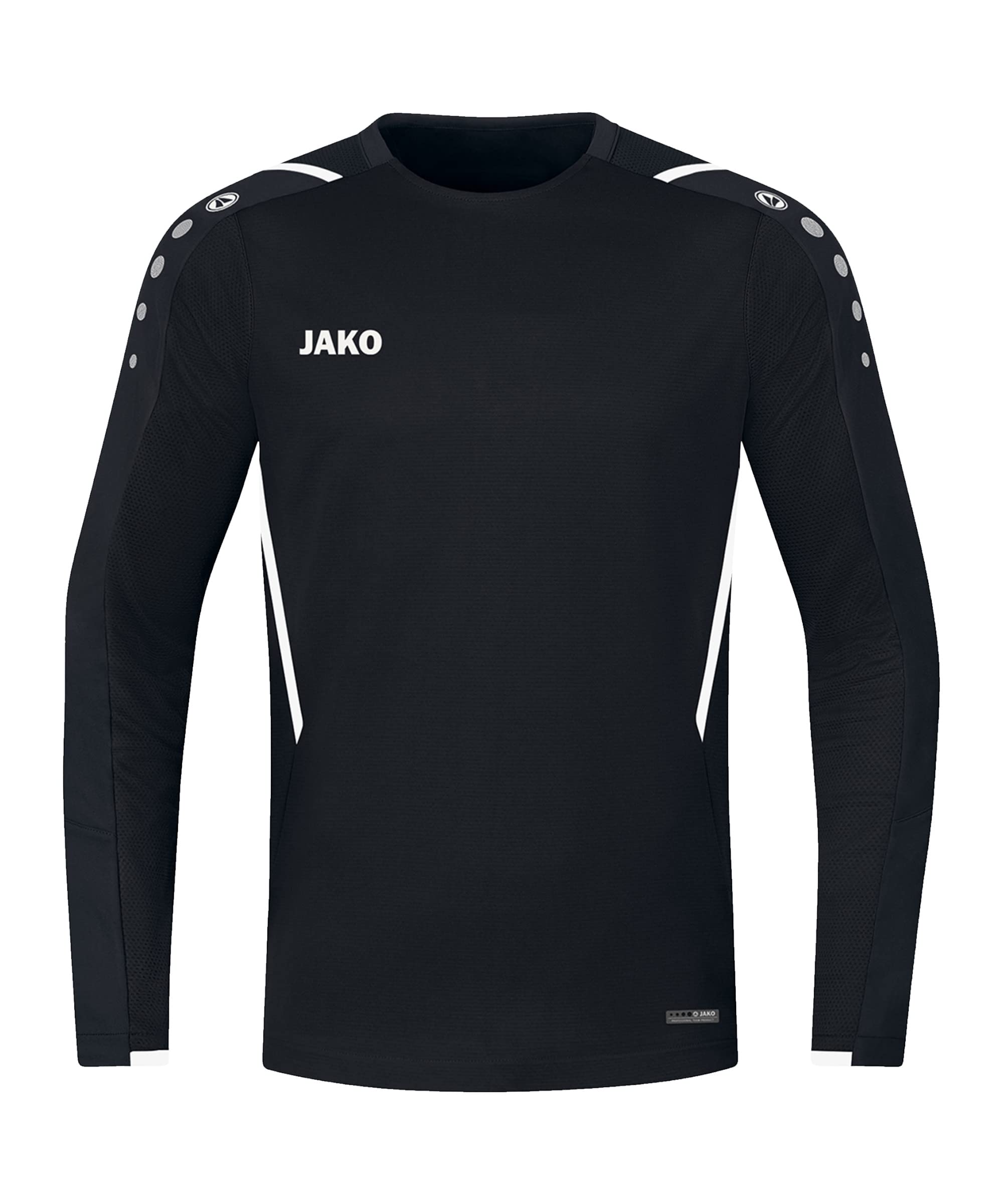 JAKO Unisex 8821 Sweatshirt, unisex_adult, Sweatshirt, 8821, black/white, S