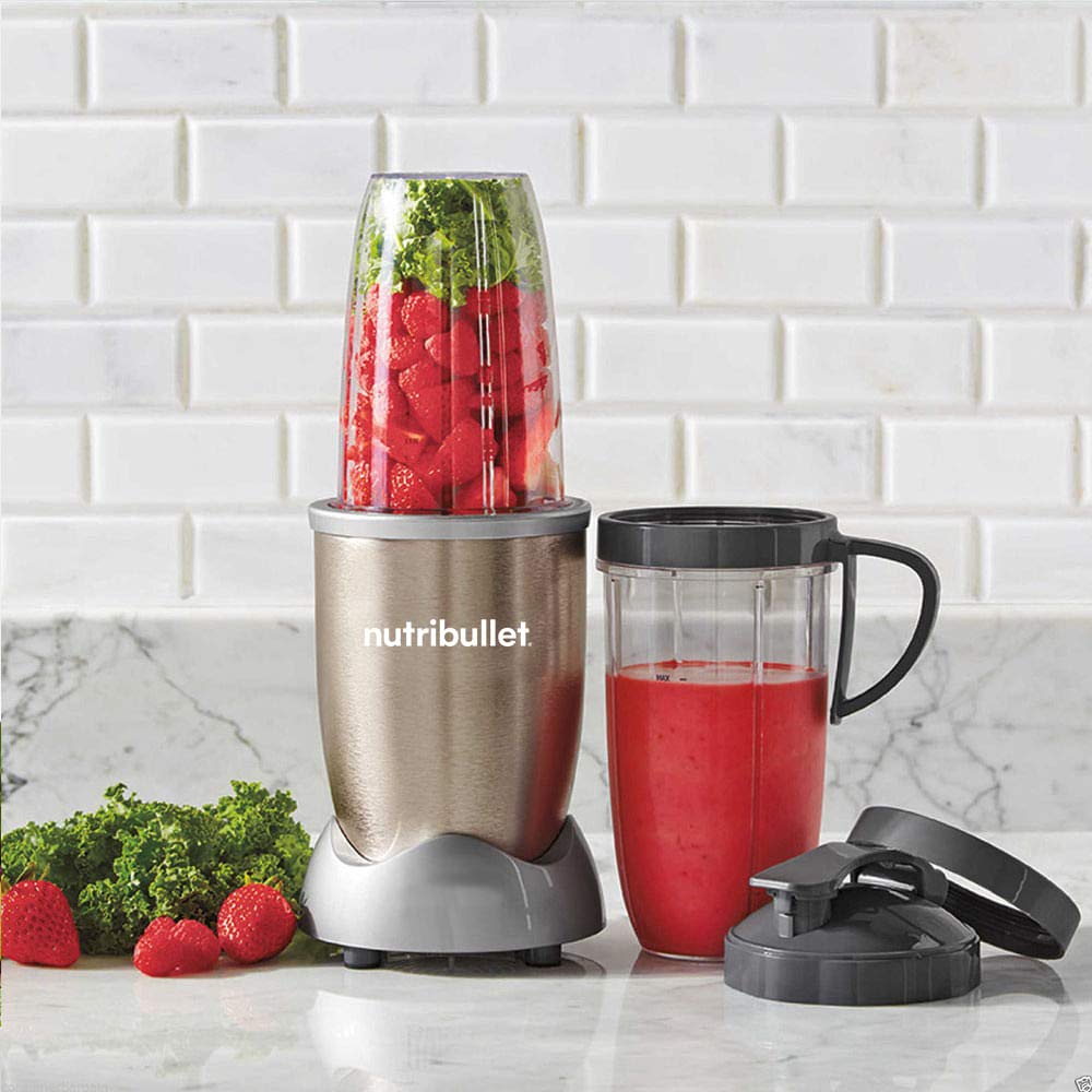 Nutribullet 900w De Potência Champagne Com 9 Itens - 5 Em 1