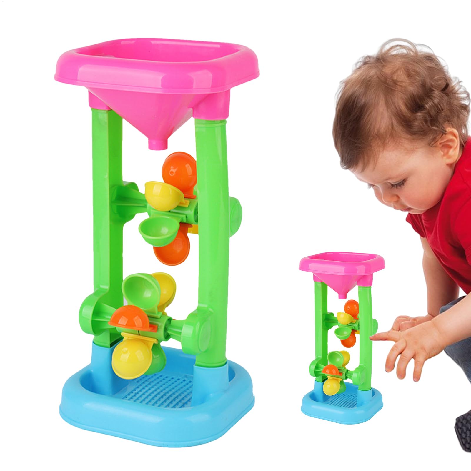 Sand Wheel Toy 27x13x13cm Water Tower Toy Play Sand Wheel To-y Beach San-d To-ys Fun Beach Game For Boys And Girls Outdoor Activities Games Swimming Outside Entertainment
