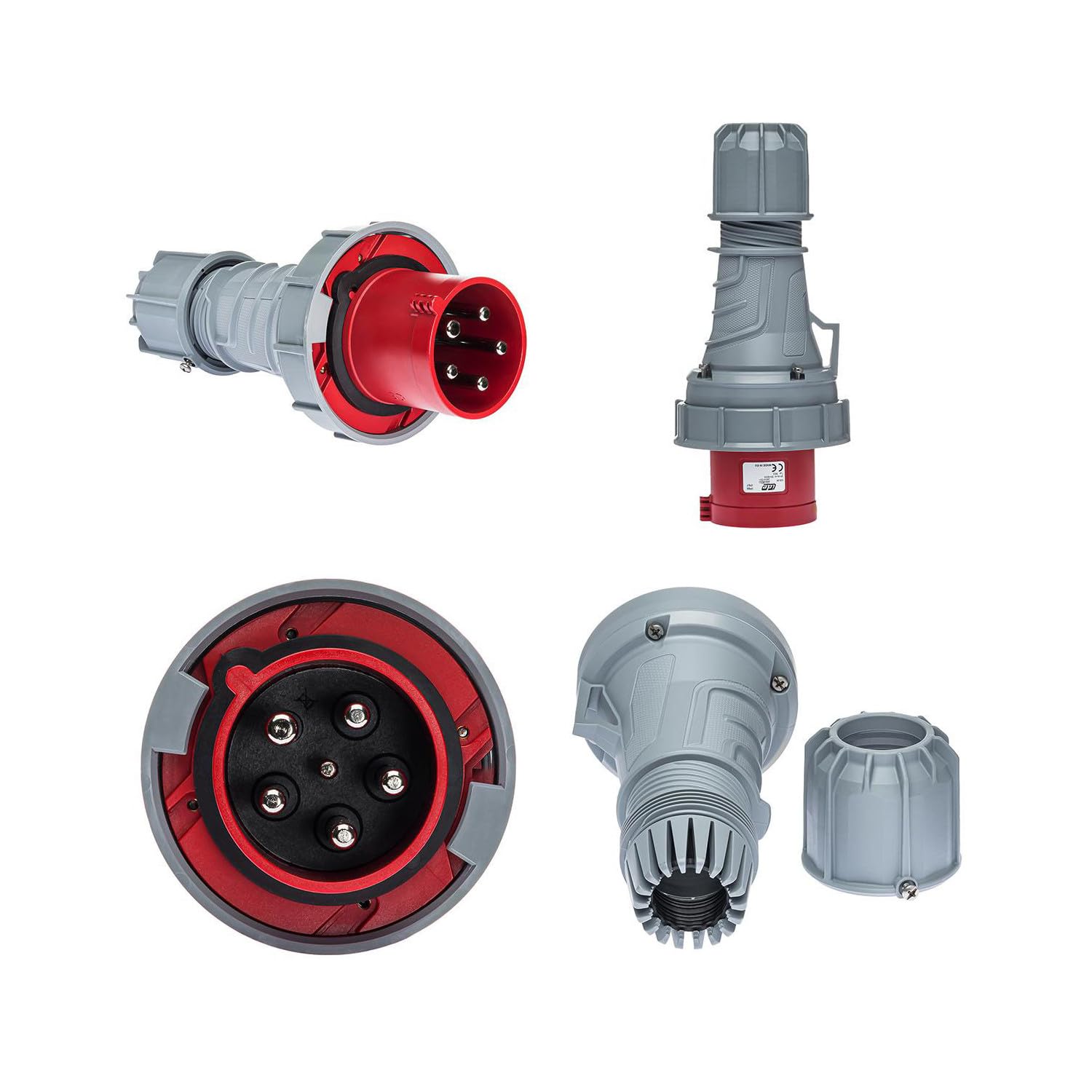PC eLECTRIC 03653 fiches aériennes basse tension, Code heure 6, IP67 – 63 a-3p + N + T-200/346 240/415 V