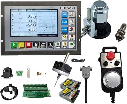 CNC Offline Controller 3 Axis 4 Axis G Code Independent Motion Offline CNC Controller Kit, Z Axis Milling Tool for Engraving Milling Machine(3AXIS-kit 2)