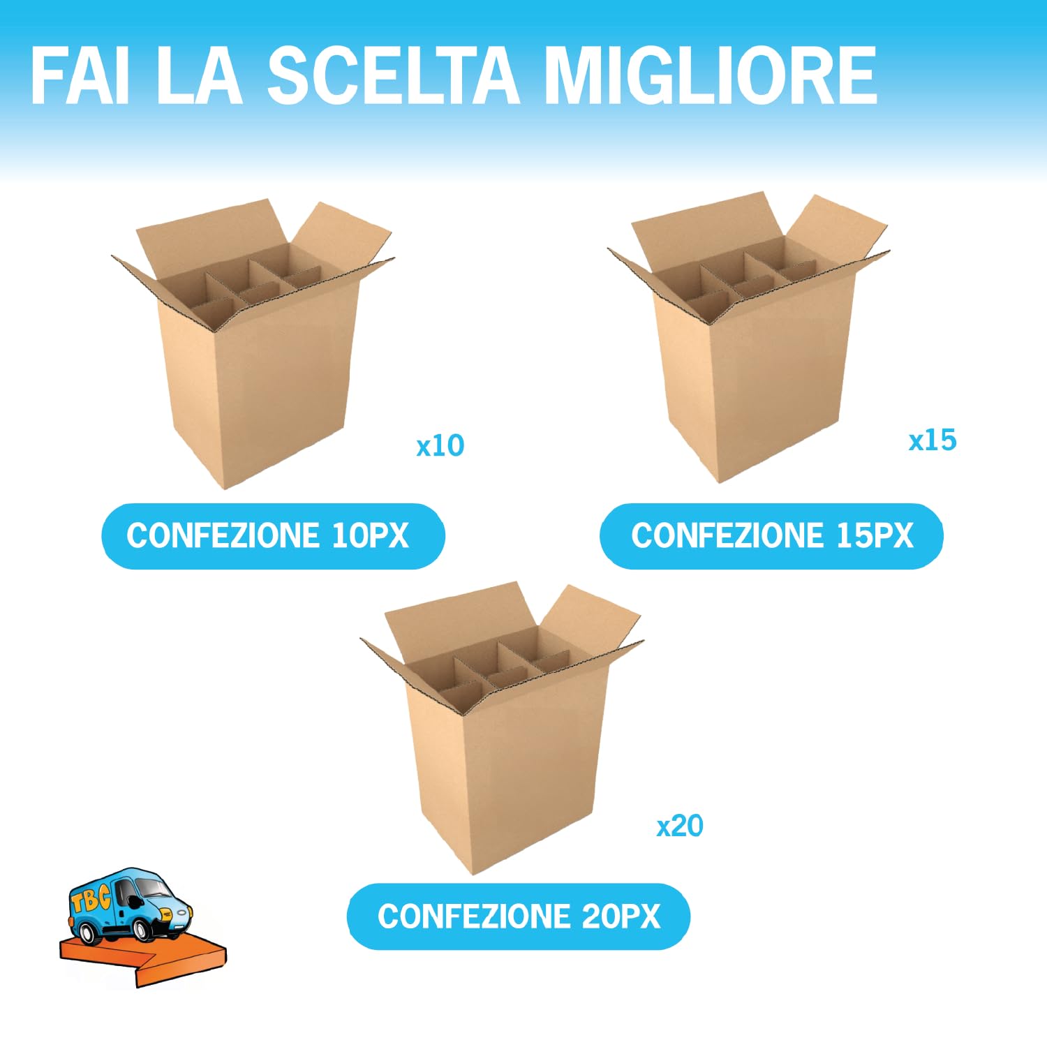 TravelBox 20 Cantinette Rigide in Cartone Doppia Onda Avana per 6 Bottiglie 30x22x36, Scatola Protettiva con Separatori Interni, Ideale per Spedire Bottiglie in Vetro e Oggetti Fragili (20)