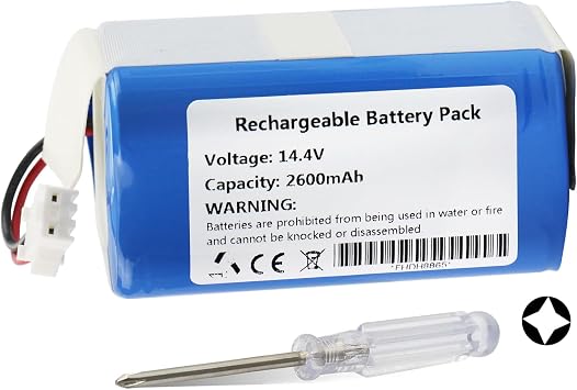 MULS 14.4V Vacuum Battery Replacement for Yeedi K600 K650 K680 K700 K730 Tikom L9000 L8000 G8000 Conga Excellence 990 950 1090 1790 1990 Robot Vacuum Cleaner