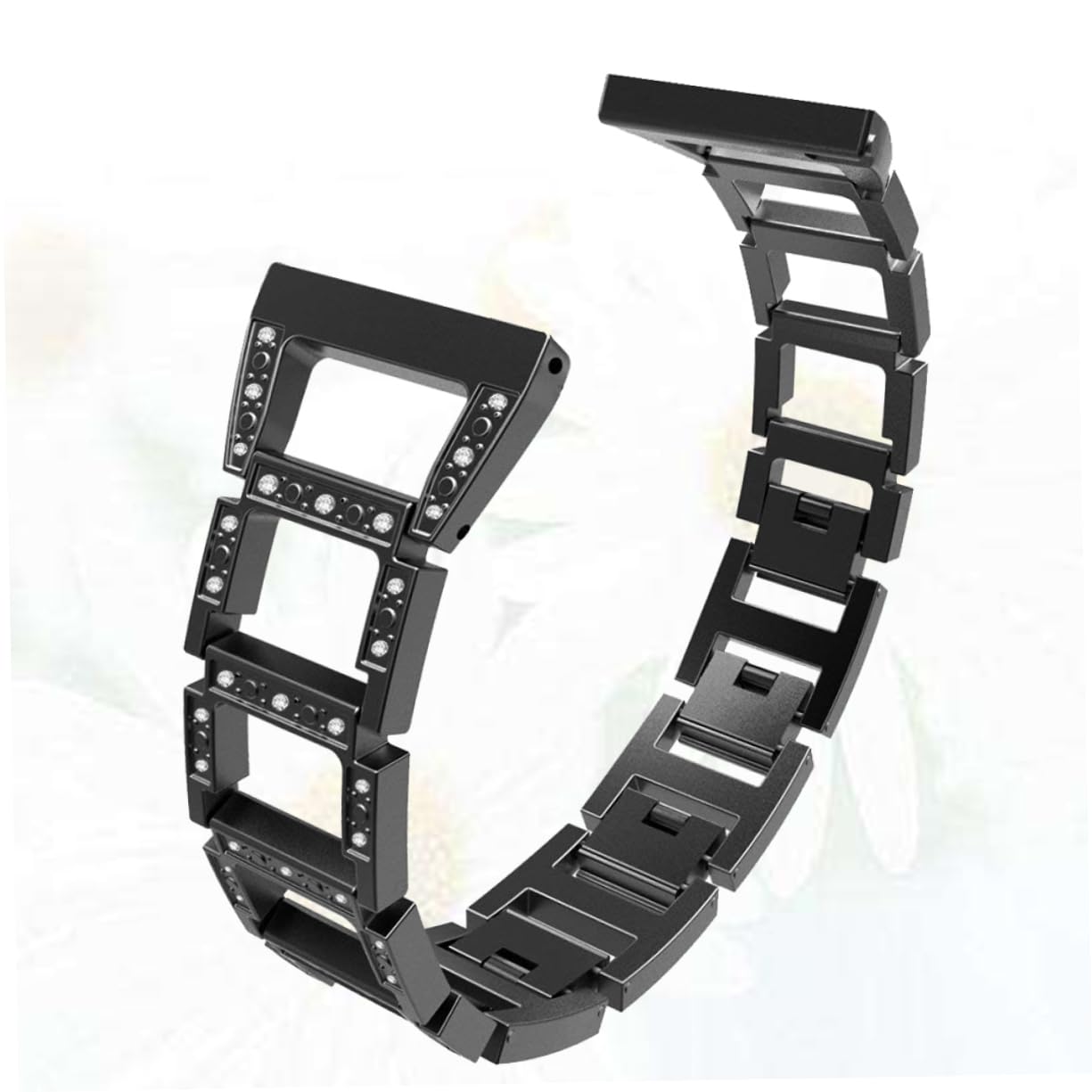 Housoutil 2 Pièces Bracelet De Montre En Acier Inoxydable Accessoires De Montre Intelligente Remplacement De Bracelet De Montre Groupe Bandes De Cuir Bande De Cuir Léger Trapézoïdal Regardez