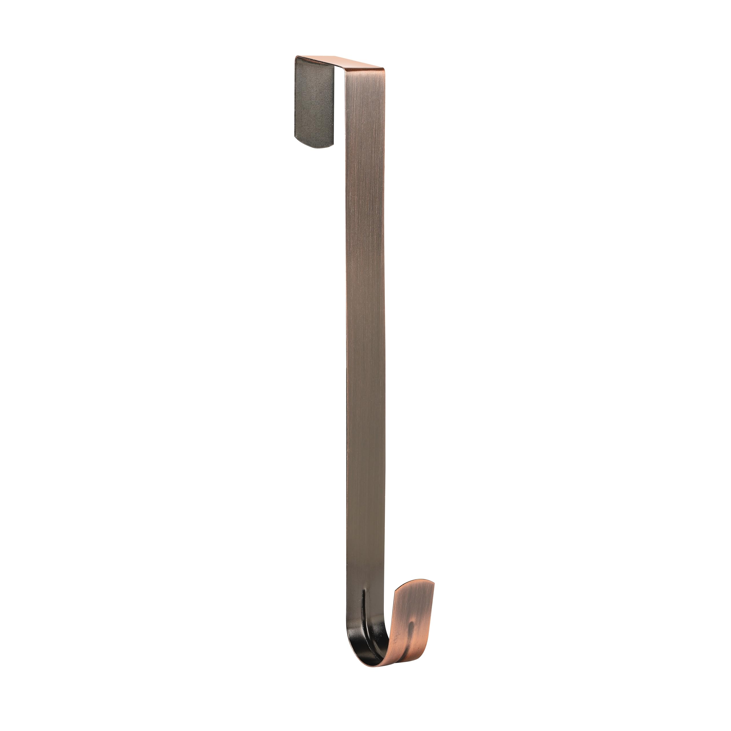 Slim Over The Door Wreath Hanger for Front Door, 12" Brass 1 Pack