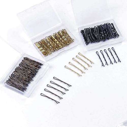 Miniatura 2 de 300 piezas de 1.4 in Mini Bobby horquillas pequeñas para moño, horquillas de metal para el pelo pequeñas, pinzas antideslizantes para moños con caja