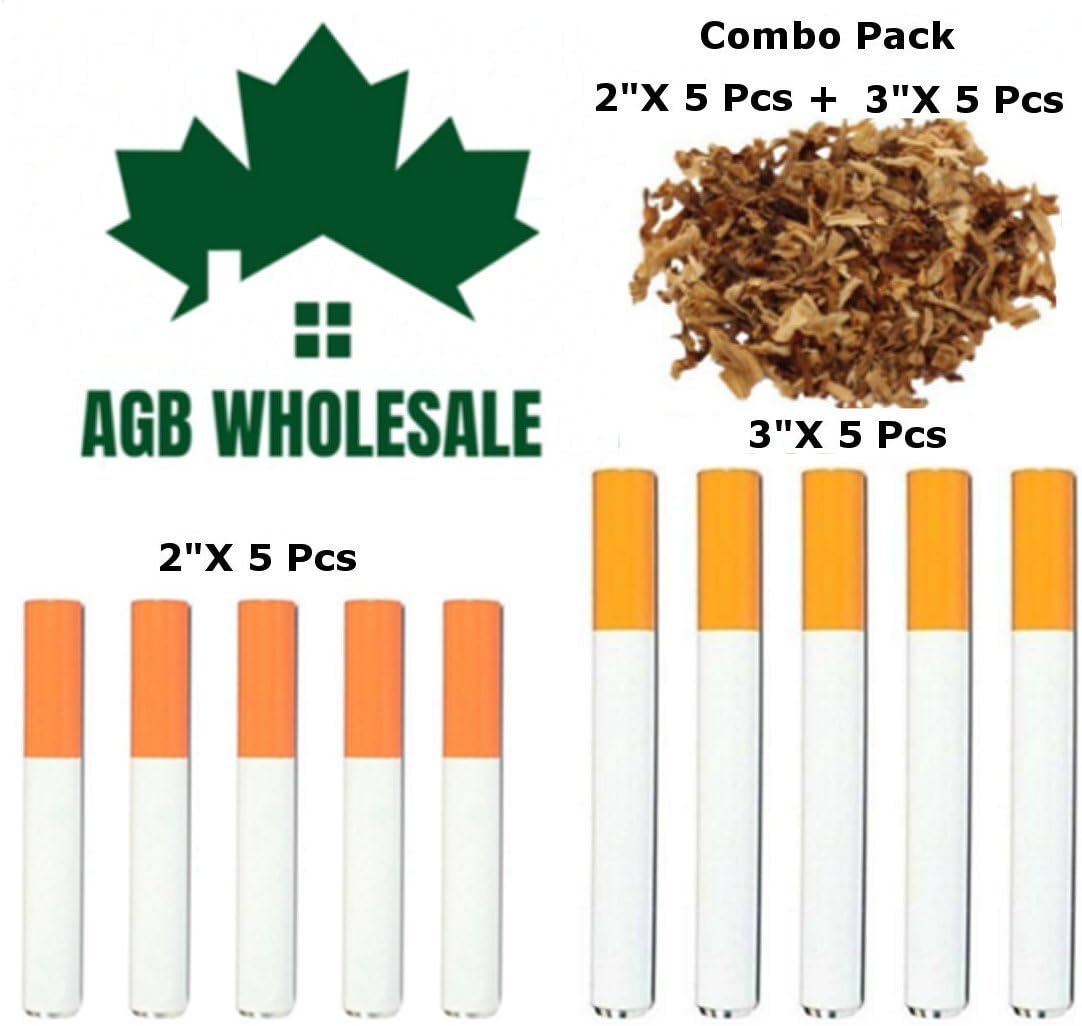 Combo Pack of 10 Pcs :2.0" X5Pcs + 3.0" X5Pcs Reusable Cigarette Holder - Smoke Accessory - 2.0"+3.0" Metal Bat For Dugouts Hitter Combo 2'+3"