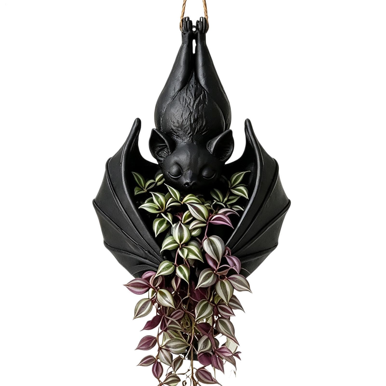 Hanging Bat Planter Halloween 3D Printed Gothic