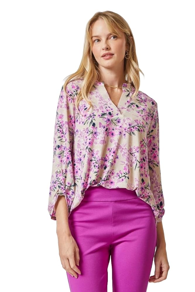 Dear Scarlett 3/4 Length Sleeve Womens Tops - Comfy Wrinkle