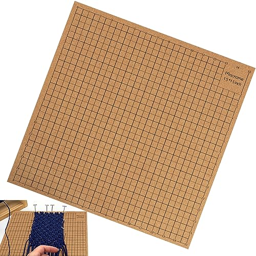 Macrame Board with Pins, 16x12/16x16in Portable Double Side Macrame Project Board with Grids,Reusable Macrame Board,Handmade Braiding Board for Braiding Bracelet Scarves Wigs Knotting String (16x16in)