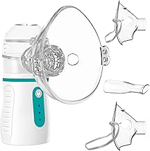Portable Nebulizer with 3 Adjustable Speed, for Adults and Kids, Handheld Nebulizer for Breathing Issues, with Automatic-Cleaning, Laser Ultrafine Mesh Making, Effective for Home use