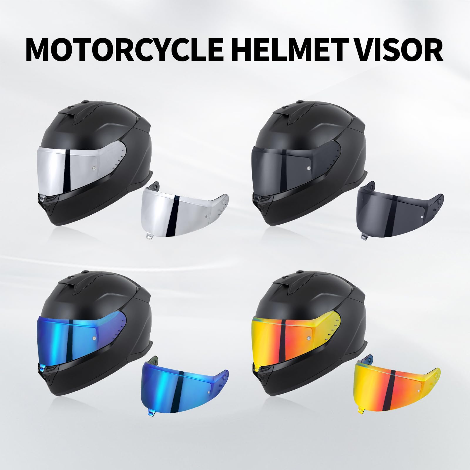 Helmvisier für SKWAL i3/RIDILL 2/ D-SKWAL 3,Motorradhelm Visier,Motorrad Windschutz Helm Objektiv Visier,Integralhelm Visier UV-Beständig,Motorradhelm Visier Ersatz (Schwarz)
