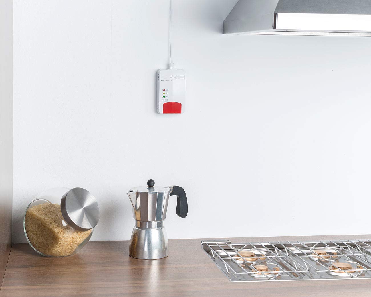 VisorTech Gasmelder Erdgas WLAN: Smarter Multi-Gasmelder für haushaltsübliche Gase, WLAN & App, 85 dB (Smart Home, Gaswarngerät, Grill)