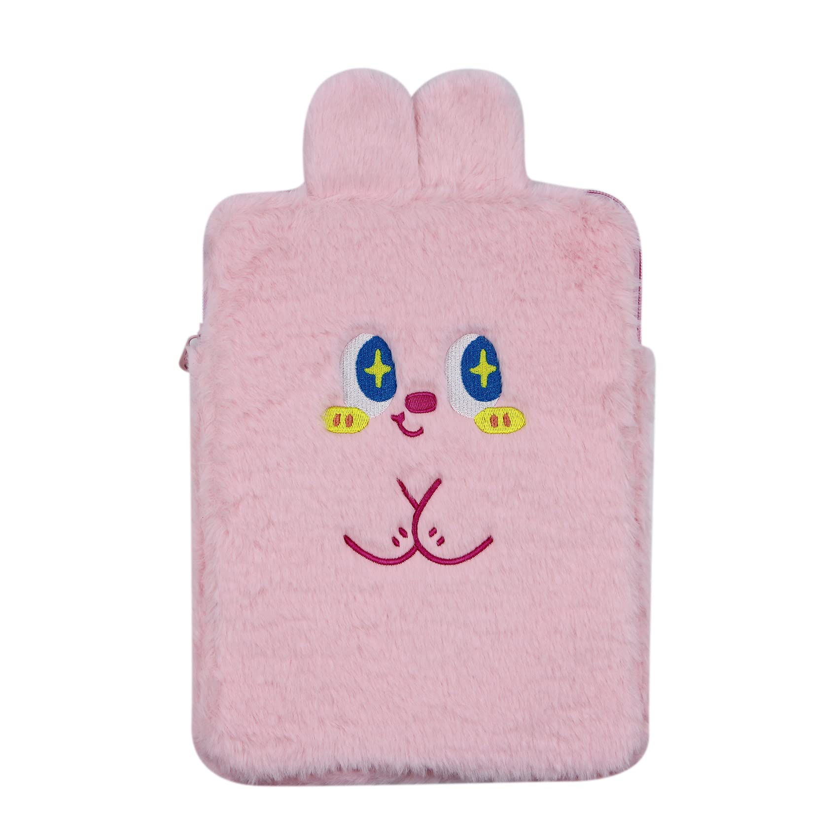 RARITYUS 9-11 Inch Plush Cute Rabbit Laptop Sleeve Bag iPad Protective Case Tablet Cover Notebook Storage Bag for Men Women Girls Boys