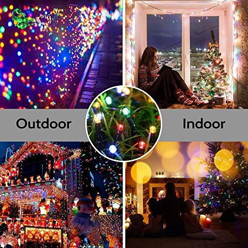 2 pacotes de 22M cada Luzes de corda solares para ambientes externos, 200 LEDS Extra brilhante Árvor