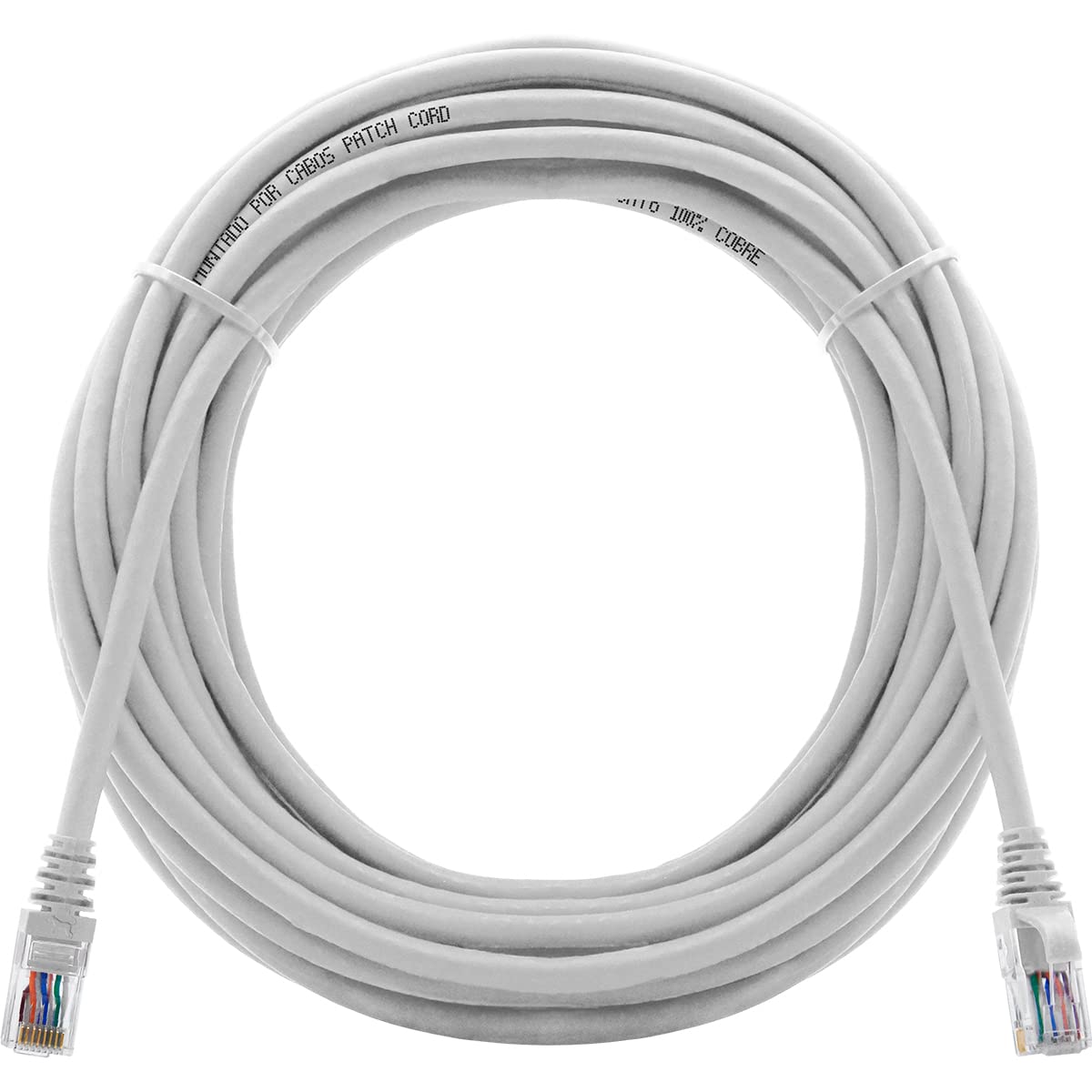 Cabo de Rede 10 Metros Patch Cord Cat6 100% Cobre Furukawa Sohoplus 10m (Branco)