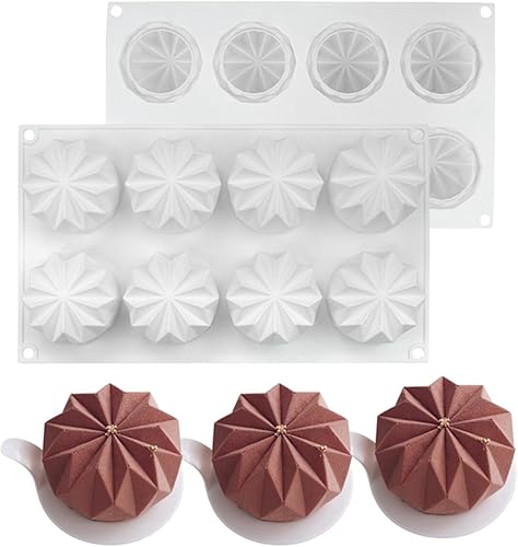 Miniatura 8 de mostsom Moldes 3D de silicona para galletas de chocolate con diamantes para galletas de chocolate para dulces, mini pasteles, gelatina para hornear