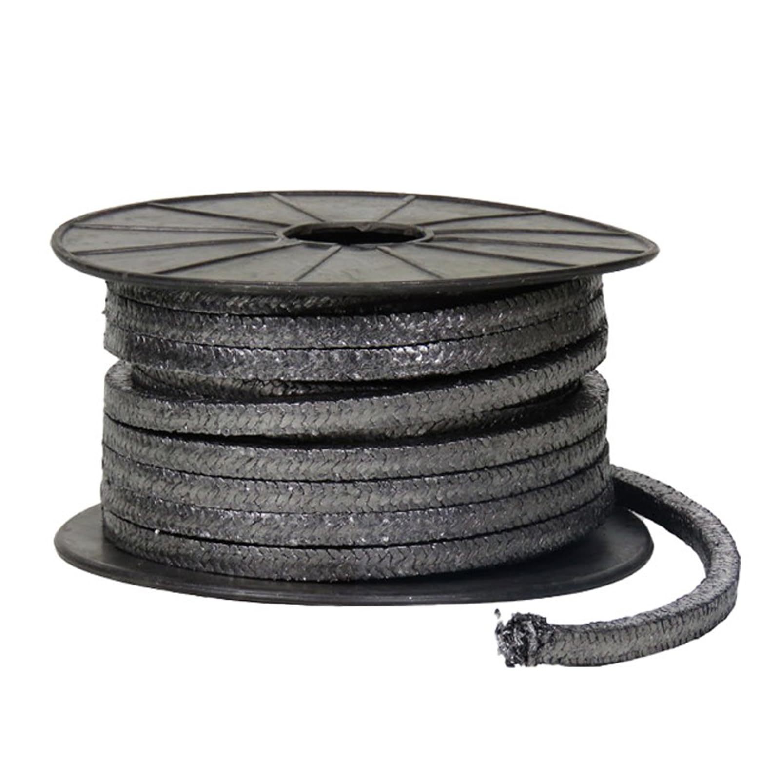 Graphite Braided Packing, Graphite Packing Compression Seal For Pump Gland Stem Mechanical Seal Temperature -200C To 650C Multiple Sizes(8x8mm)