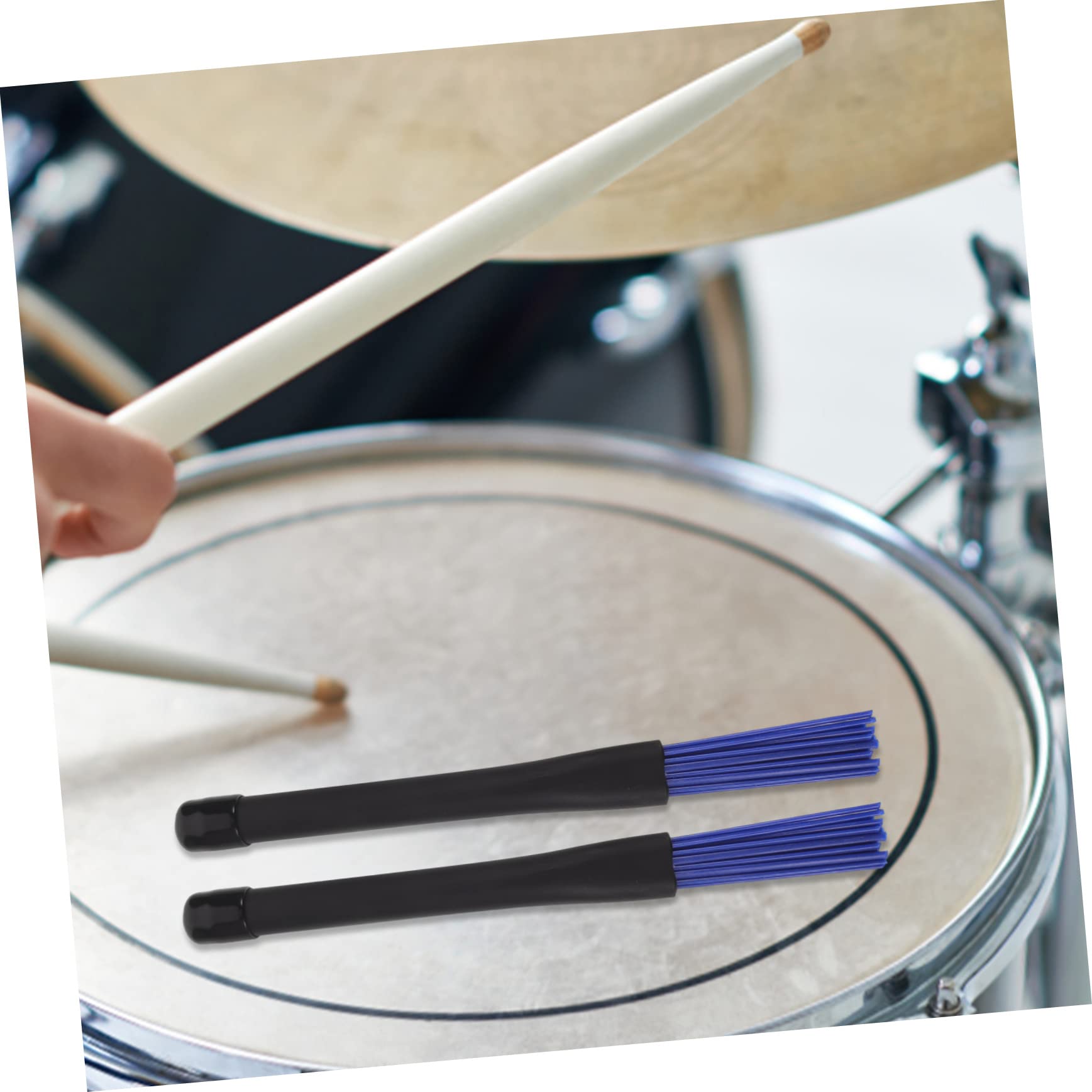 Brosse à Tambour Pour Batterie Jazz - Paire En Nylon Rétractable - Accessoire Percussion Pour Sons Doux