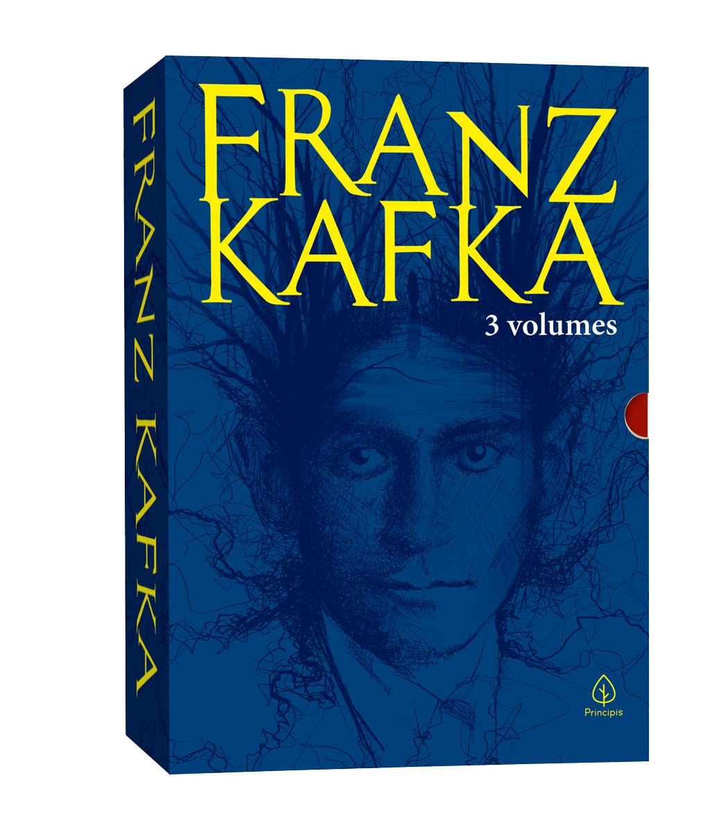 Principis Box Franz Kafka com 3 livros, bloco de anotações e marcador de páginas