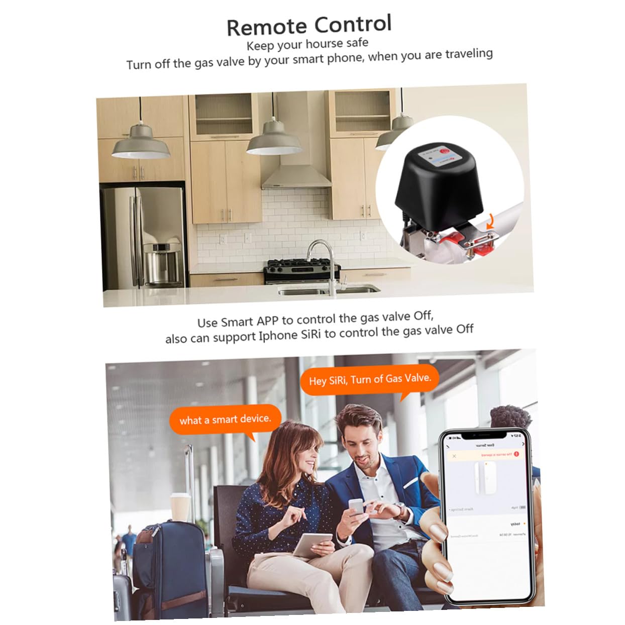 Valvola Smart Ac220 in Plastica e Metallo, Nero, Controllo | Funzione Temporizzata, Apertura Automatica 5-10 Secondi, Distanza Esterna 10m, Coppia 30-60kg. Cm