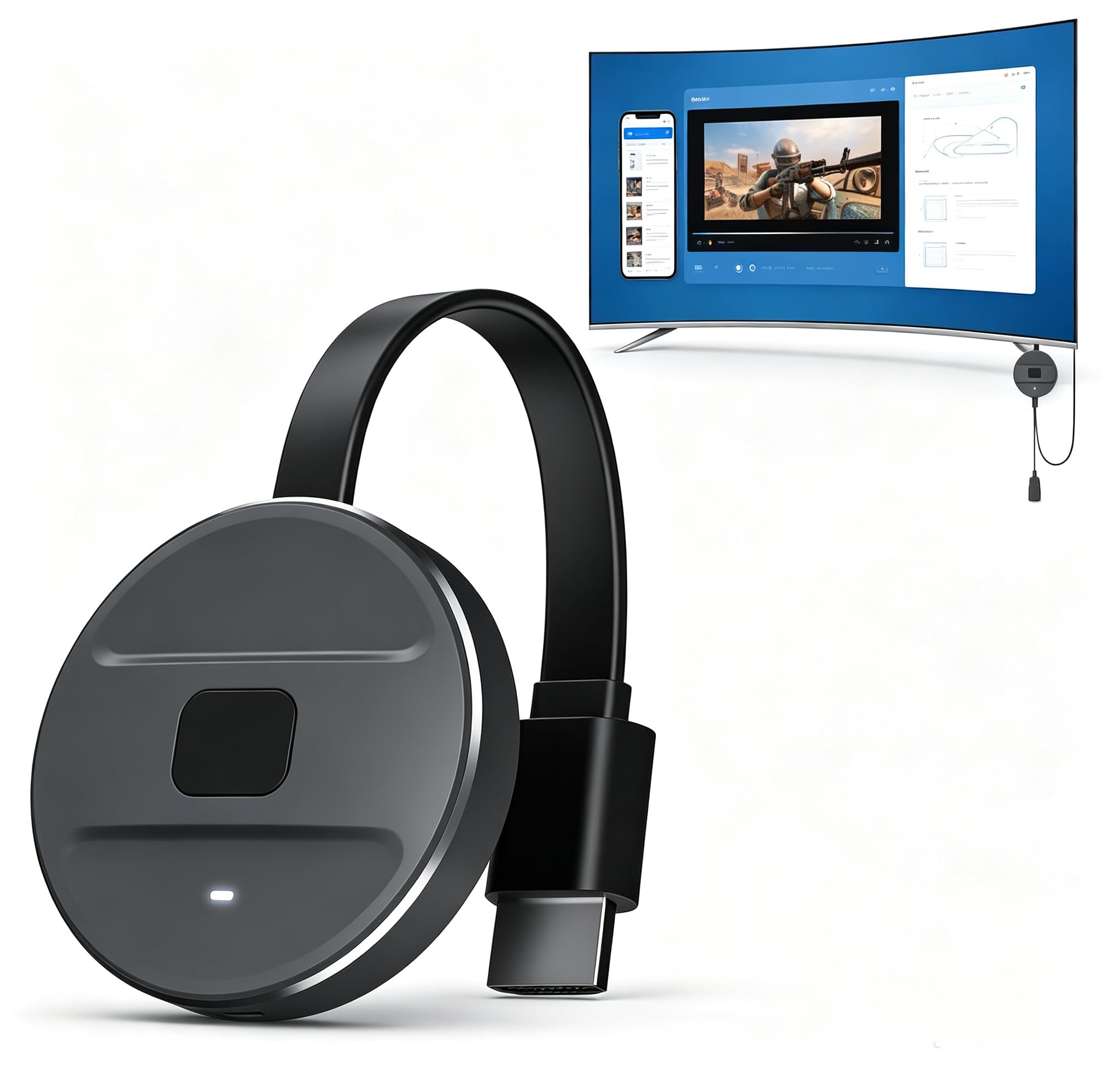 4K Wireless Display Dongle, bezprzewodowy Smart Media Player Streaming