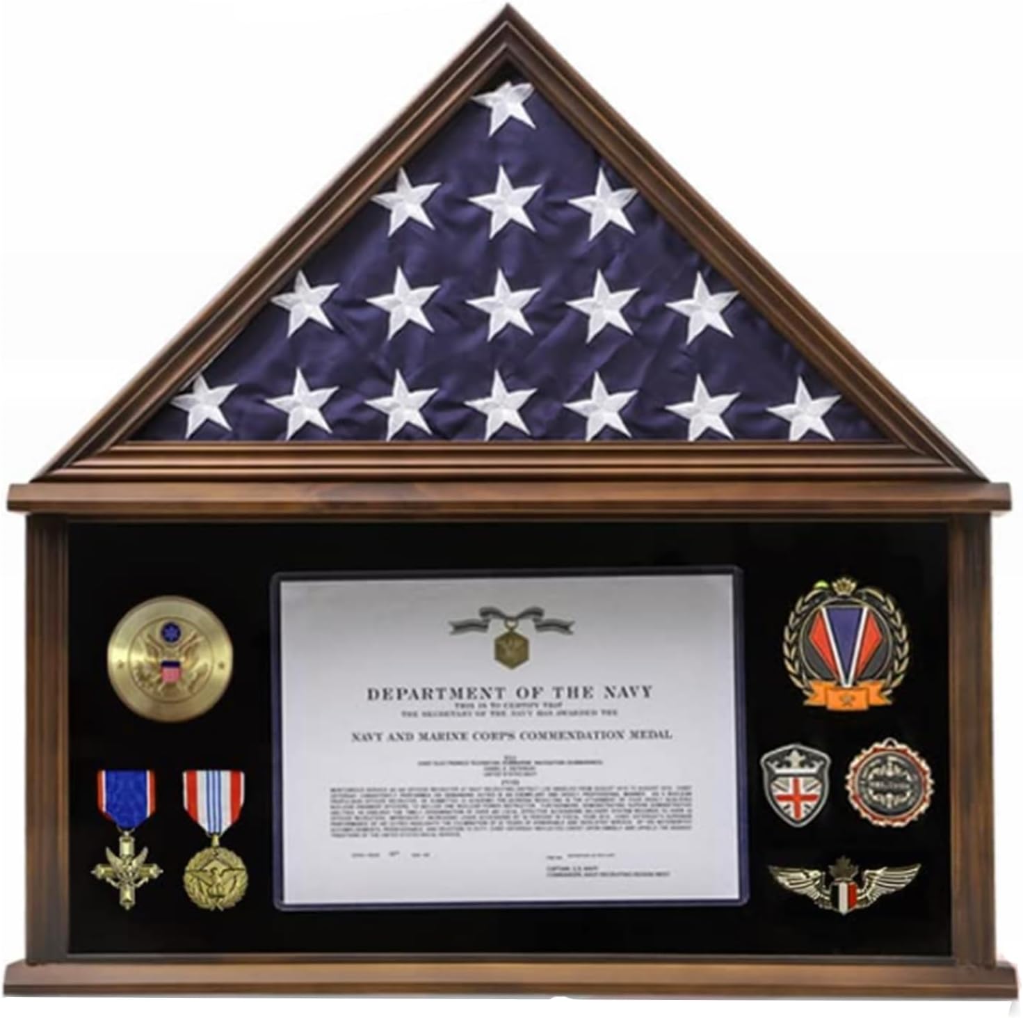 ASmileIndeep Flag Display Case for 5' x 9.5' Burial Flag