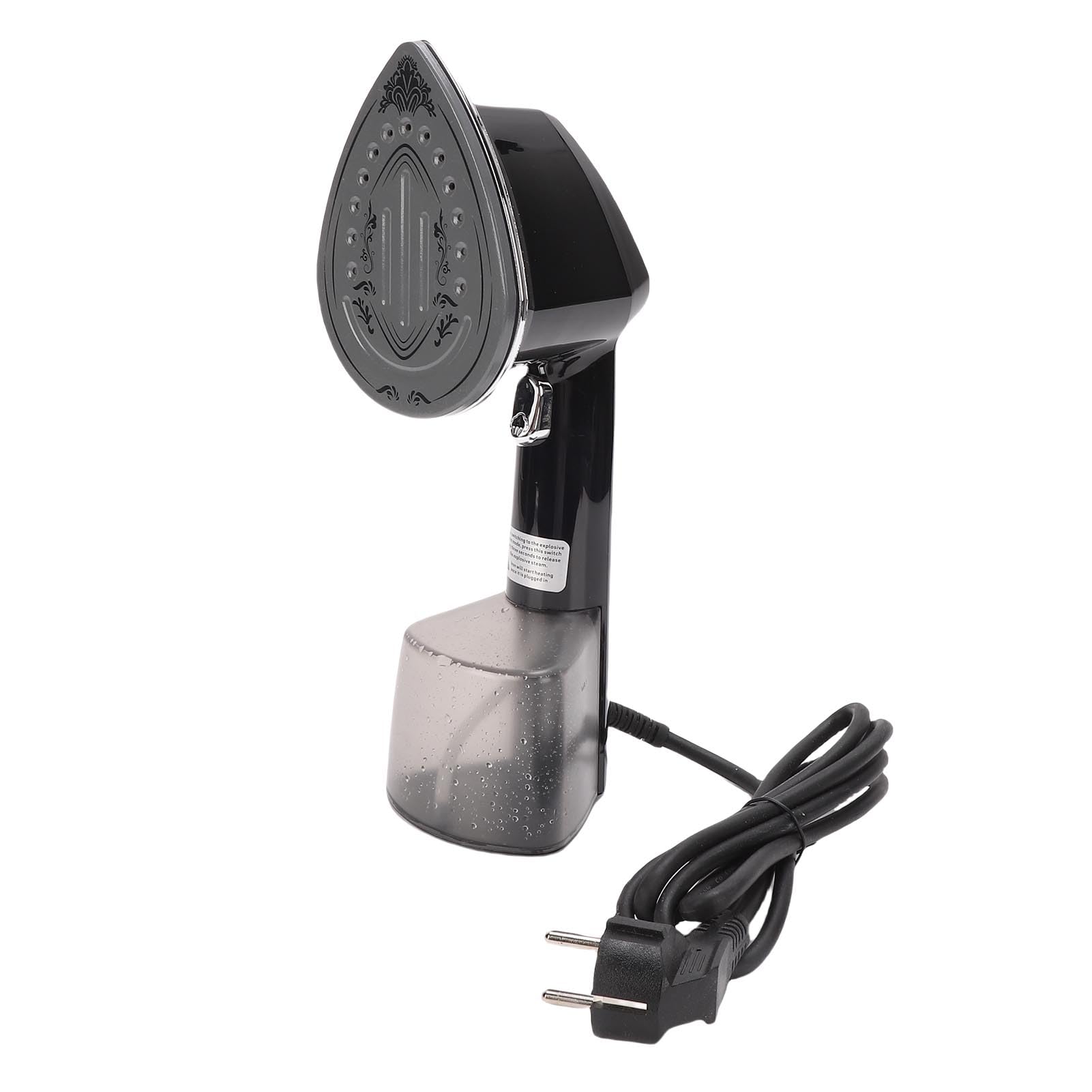 Plancha de Portátil de 1500 W para una Rápida Eliminación de Arrugas Ideal para Viajes a Casa Tanque de Agua Negro de 250 Ml