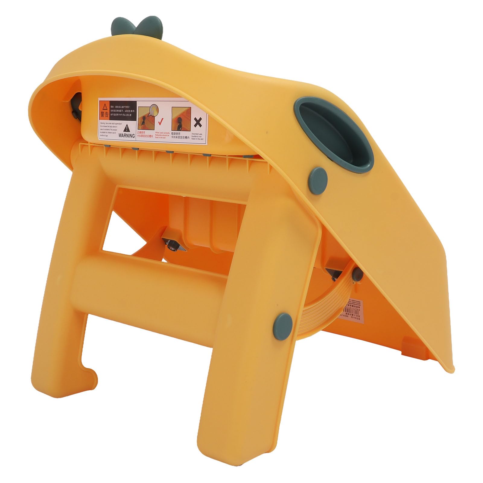 Taburete para Inodoro con Lavabo, Taburete Plegable para Niños Pequeños, Antideslizante, 3 en 1, para Baño de bebé (Yellow)
