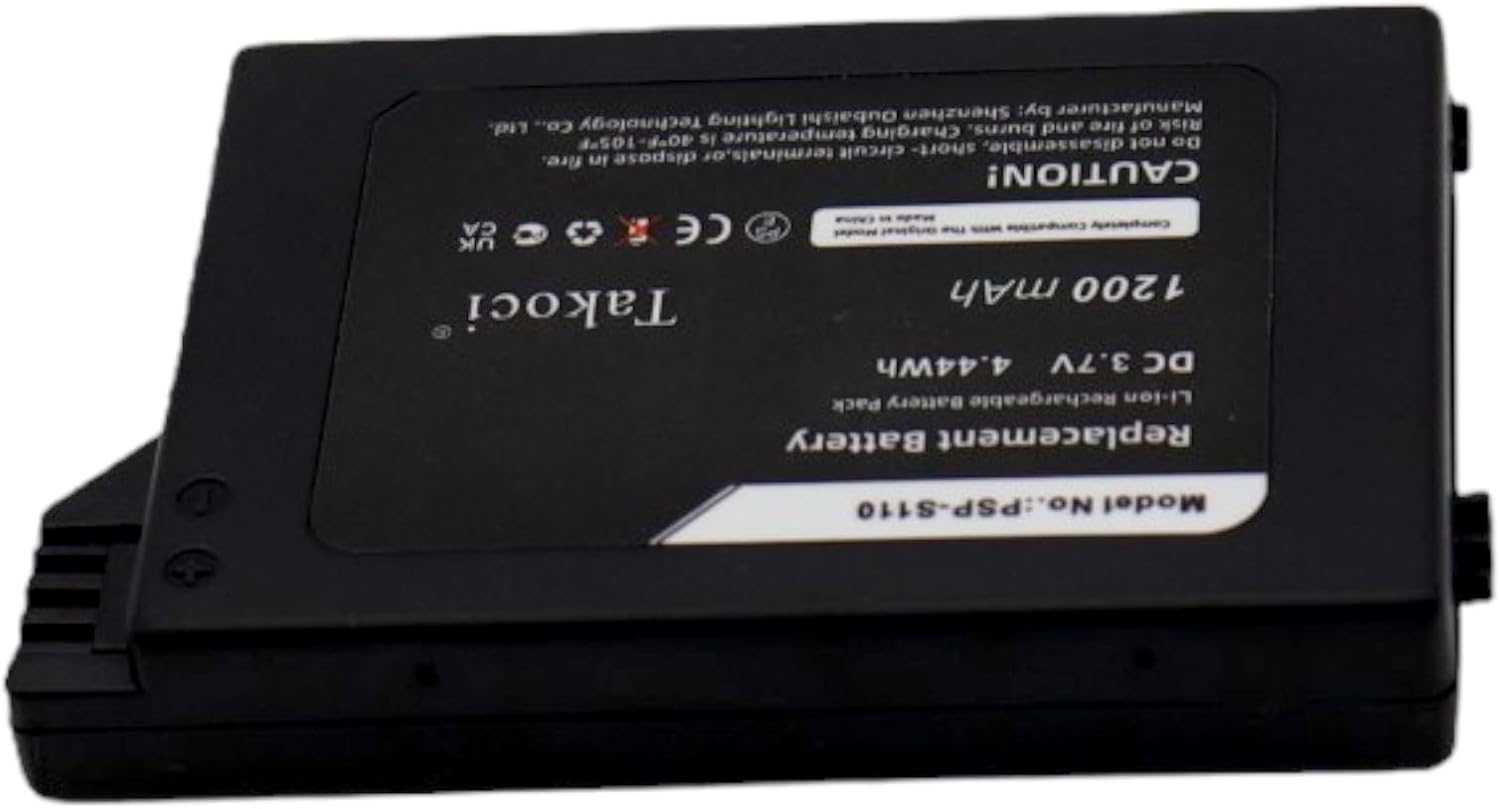 Replacement Battery for Lite PSP 2th PSP-2000 PSP-2001 PSP-2002 PSP-2003 PSP-2004 PSP-2005 PSP-2006 PSP-2007 PSP-2008 PSP-3000 PSP-3001 3.7V/1200mA