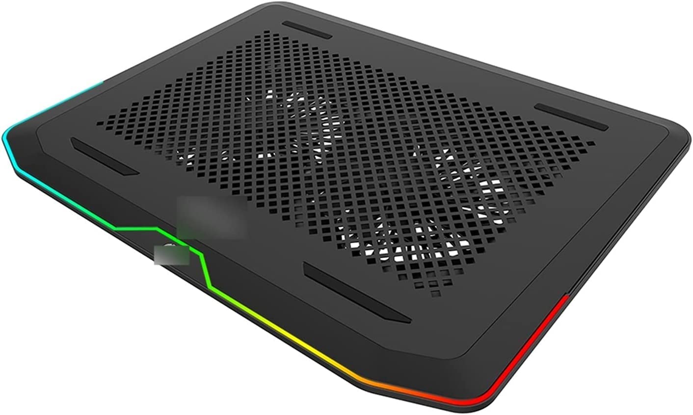 Base di raffreddamento da Gaming Pad Di Raffreddamento Per Laptop Half RGB Surround Staffa Doppia Ventola Da 14 Cm Tocco Regolazione Dell'angolo Doppio Per 17,3 Pollici per PC Notebook