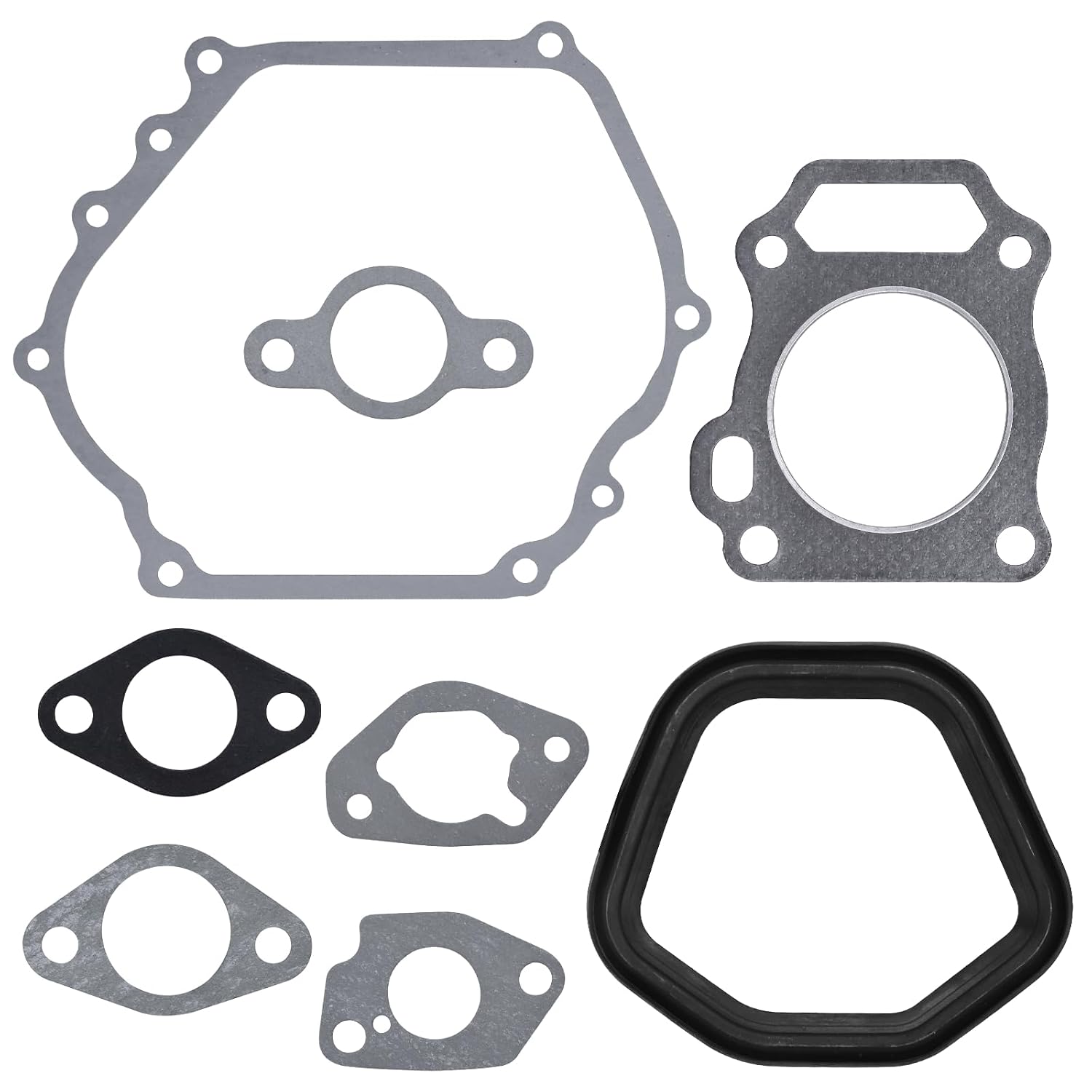 Wai Danie Carburetor Cylinder Head Full Gasket Kit Compatible with Honda GX240 GX270 8HP 9HP 173F 177F Engine 06111-ZH9-405 Lawn Mowers Parts & Accessories Crankcase Gasket