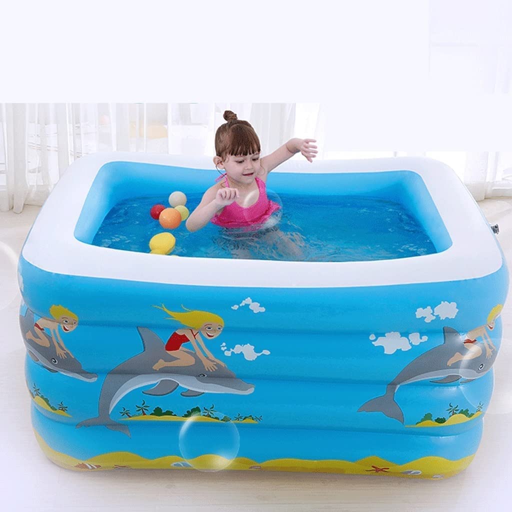 Piscina Hinchable Piscina Hinchable 180 X 140 X 60 Cm Piscina Hinchable Familiar para Adultos Piscina Infantil Rectangular Piscina para Exteriores