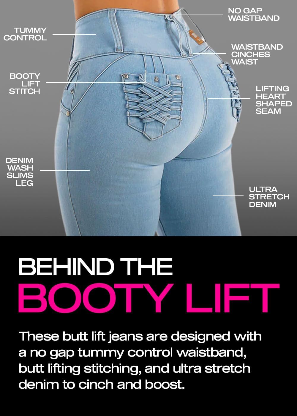 Moda Xpress High Waisted Butt Lifting Jeans for Women - Colombian Design Jeans Levanta Cola - Image 5