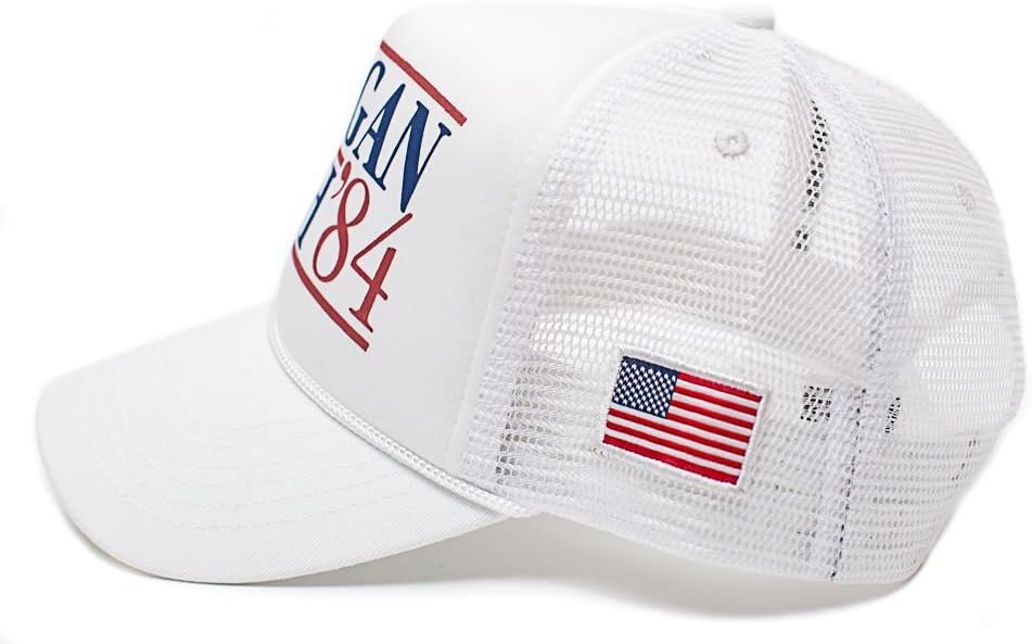 Reagan Bush 84 Hat USA Flag Unisex Adult Cap