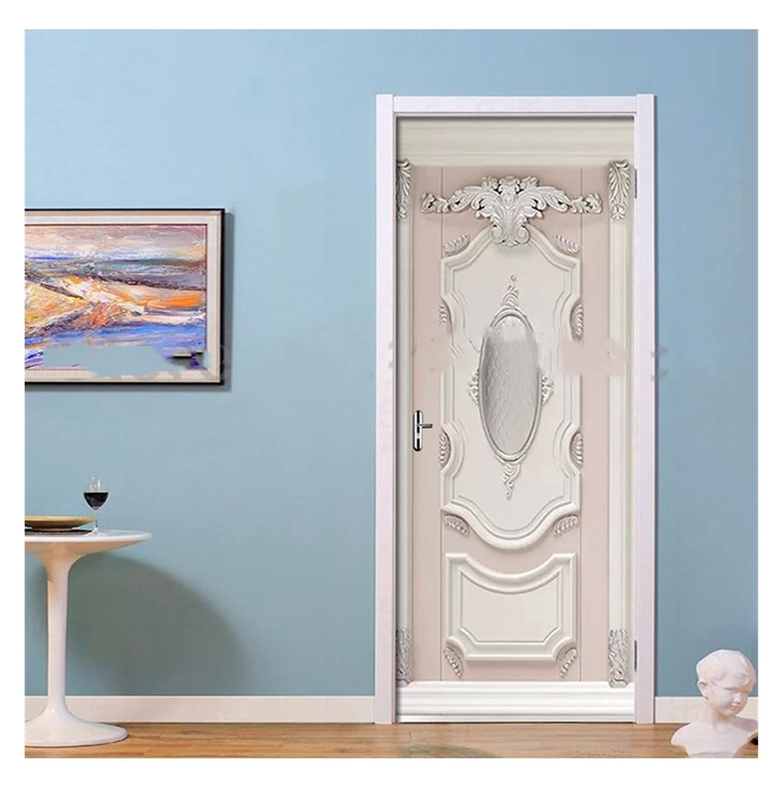 Sticker de porte 3D papier peint autocollant amovible et poster mural décoratif 95x215