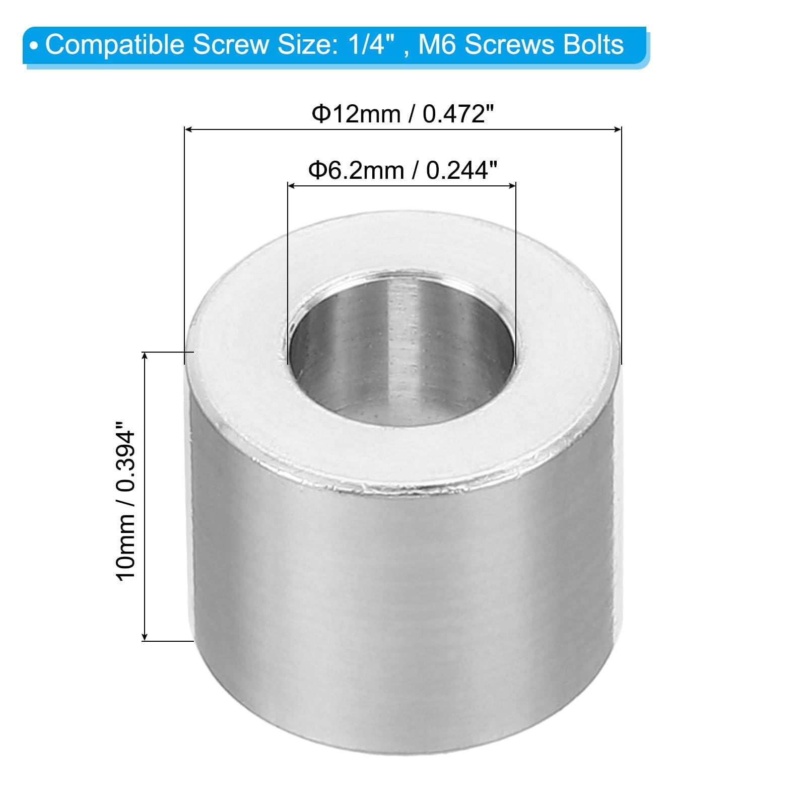 TA-VIGOR 5Pcs M6 Aluminum Spacer - Image 2