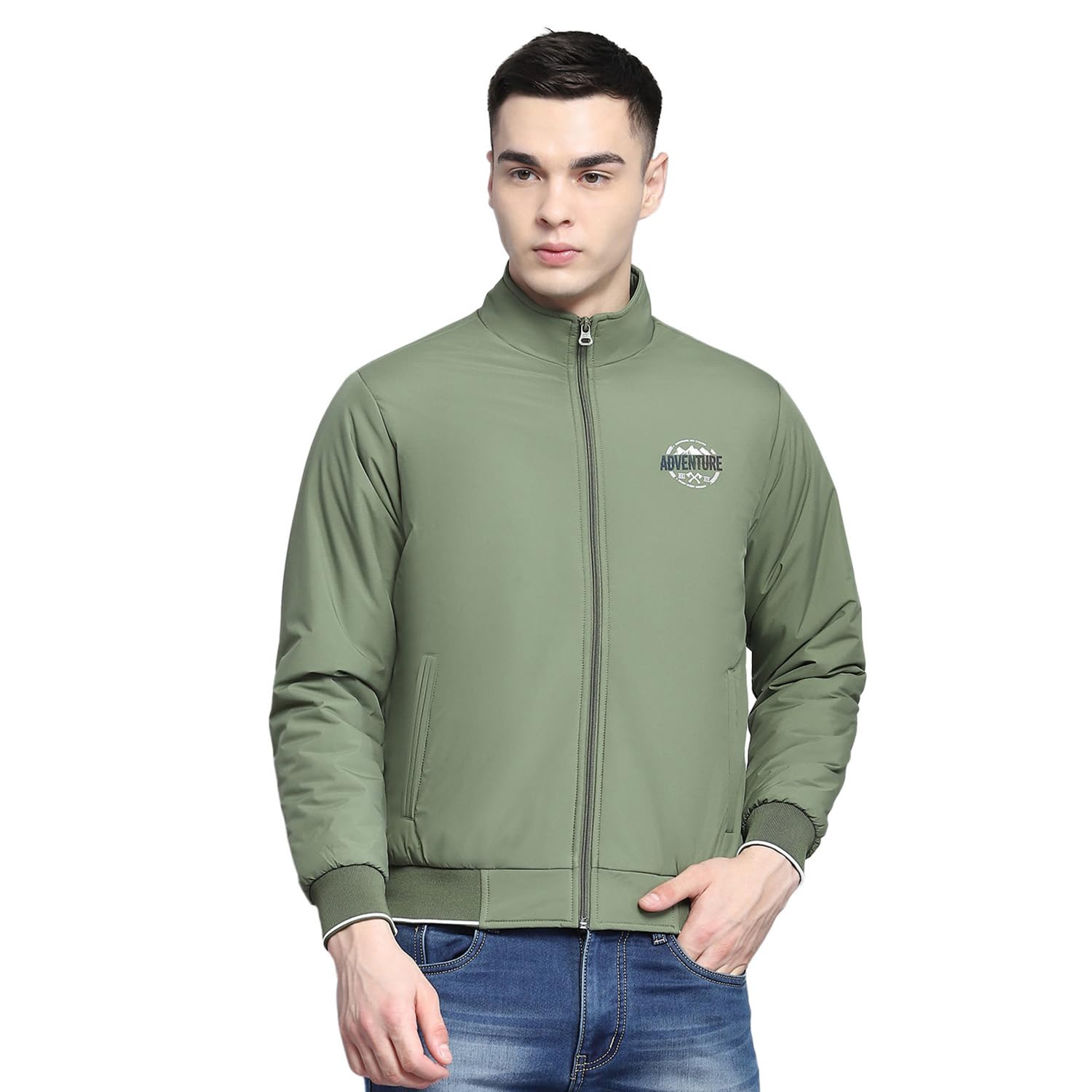 monte carlo Men's Polyester Blend Mock Neck Jacket-picture-18