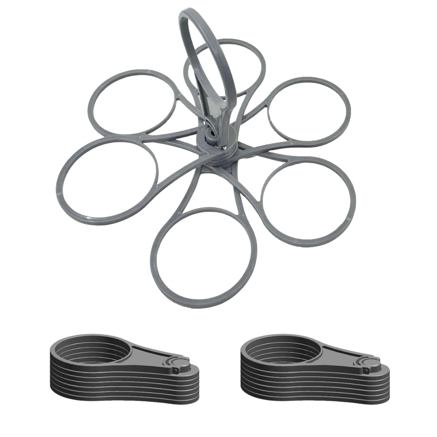Super Carry Lot de 2 porte-gobelets pliables, pour 6 gobelets, pour café, boissons et bière, robustes et réutilisables