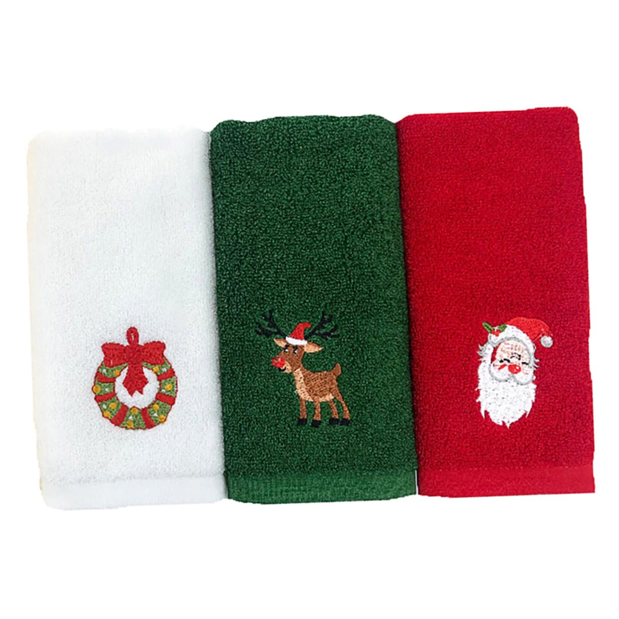 Serviette visage coton Noël absorbante et résistante lot maison d'hôtes