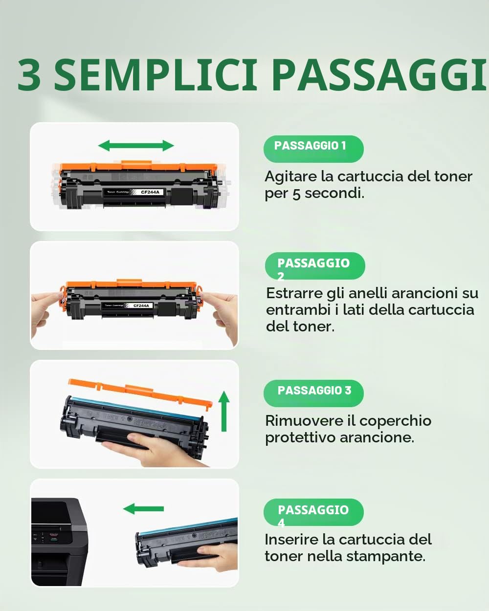 colorfly 44A CF244A cartucce toner compatibili per hp 44A CF244A per Laserjet Pro MFP M15a M28a M28w M15w