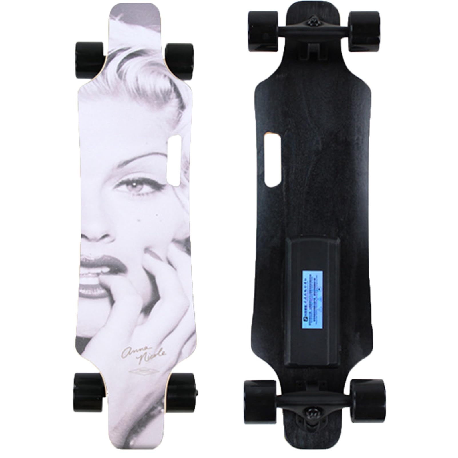 Pwekzxt F Electric Skateboard,Adult Electric Skateboard, Electric Skateboards,All-Terrain Electric Longboard Skateboard，With 4-Speed Remote, 15 Km Range, Or Daily Commuting