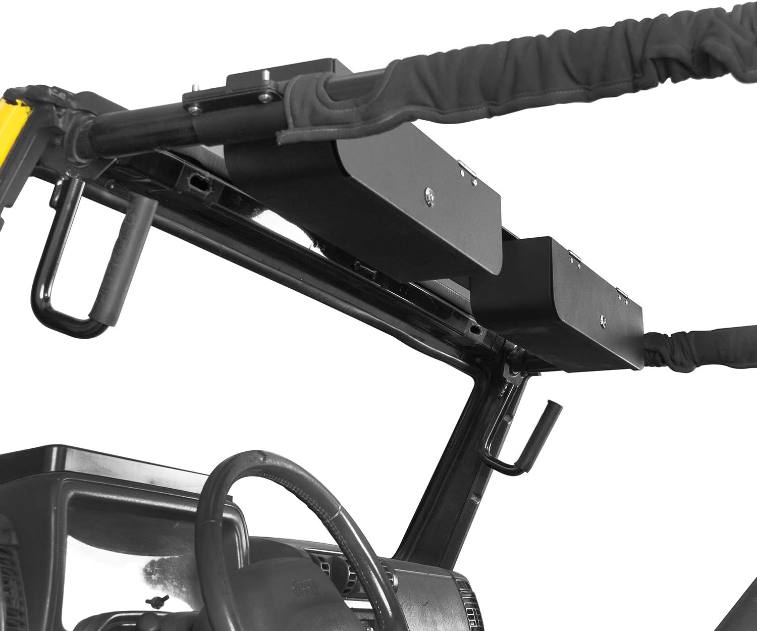 Hooke Road Wrangler Front Seat Overhead Lock Box Interior Console Storage Case for Jeep Wrangler TJ 1997-2006