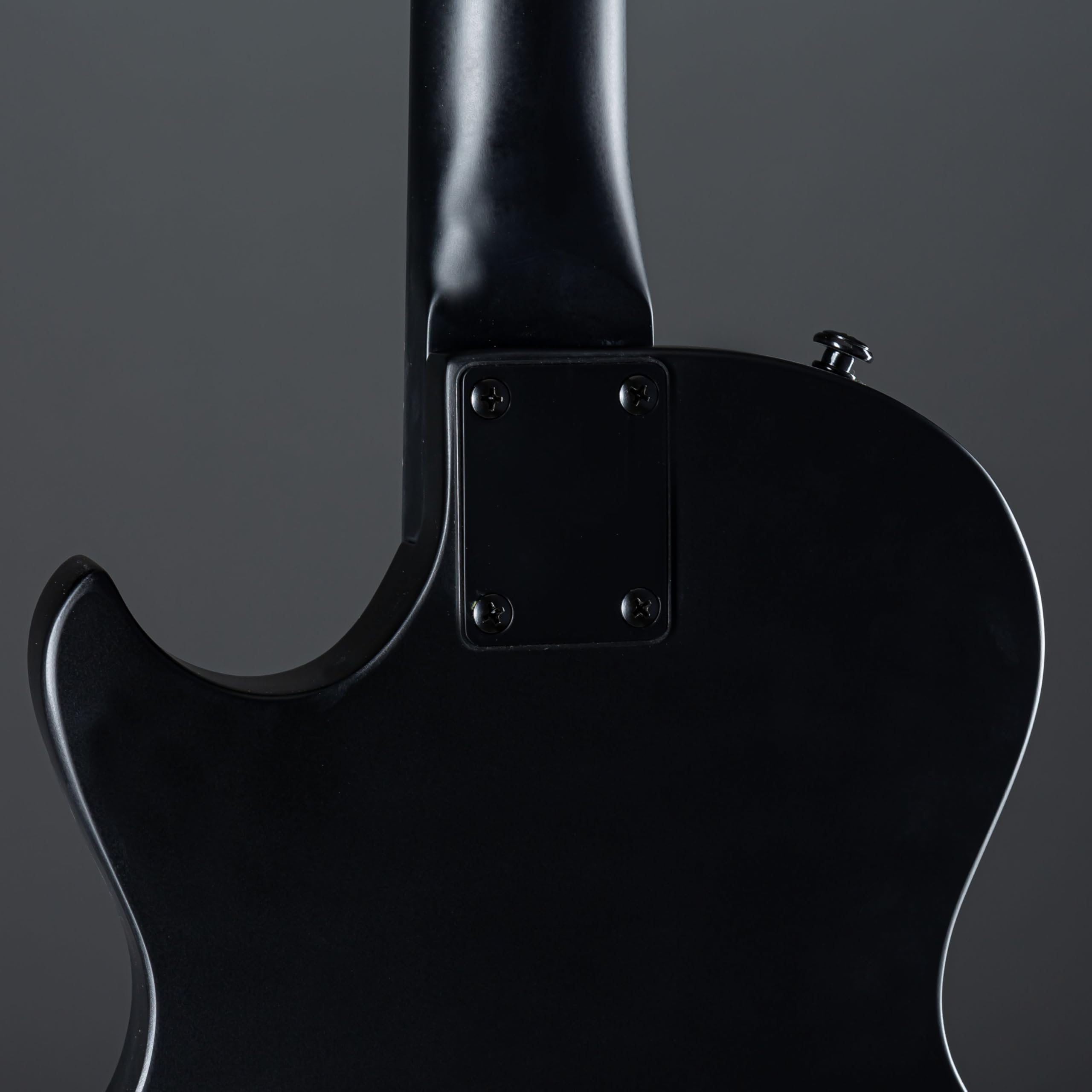 J & D M8B E-Gitarre, Single Cut, Mattschwarz, Humbucker Tonabnehmer, Tune-o-Matic Brücke, 22 Bünde