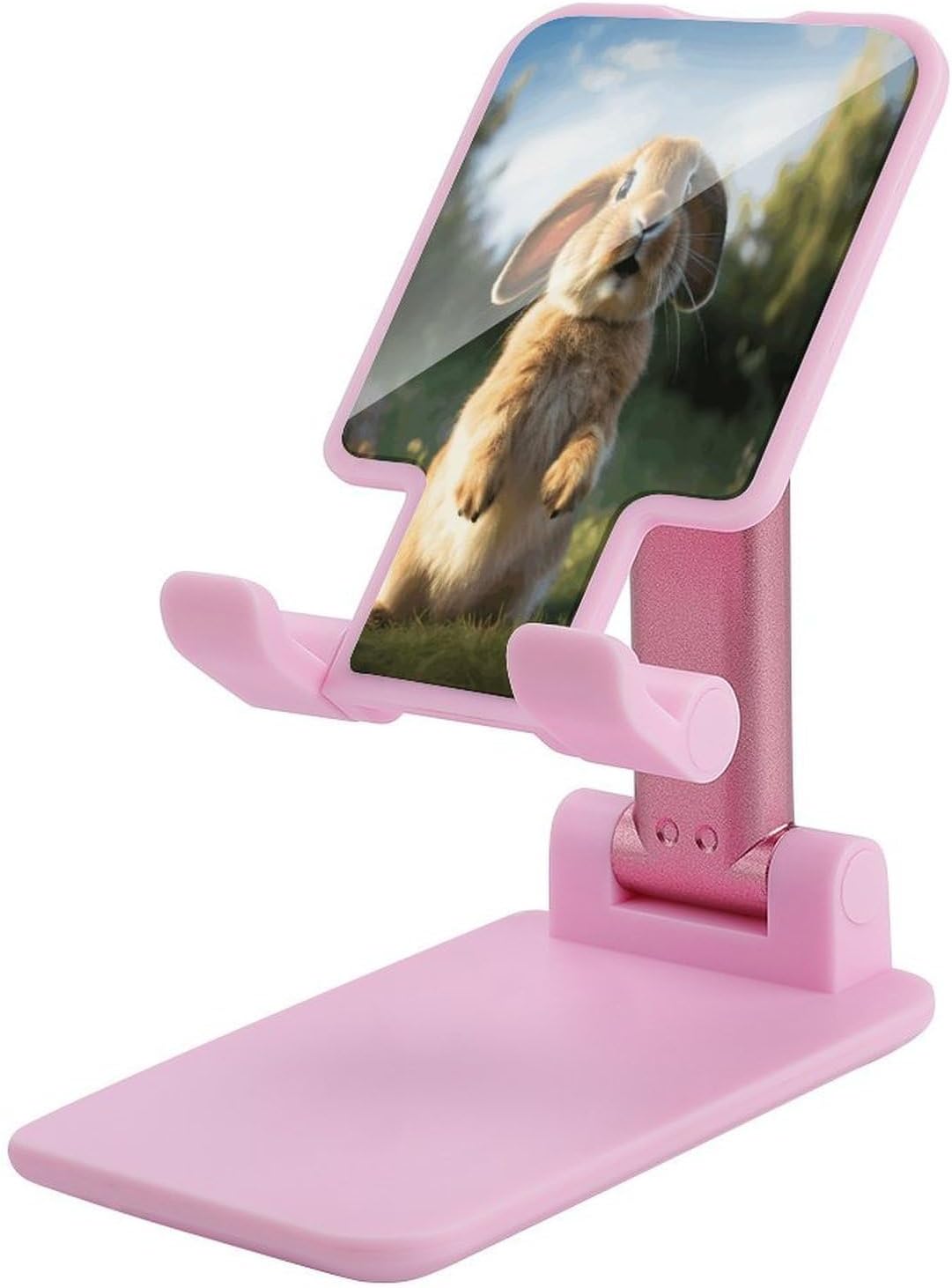 Car Phone Holder Cute Funny Rabbit Cell Phone Stand for Dashboard Windshield Air Vent Universal Hands Free Automobile Accessories Compatible with All Phone for Women Men