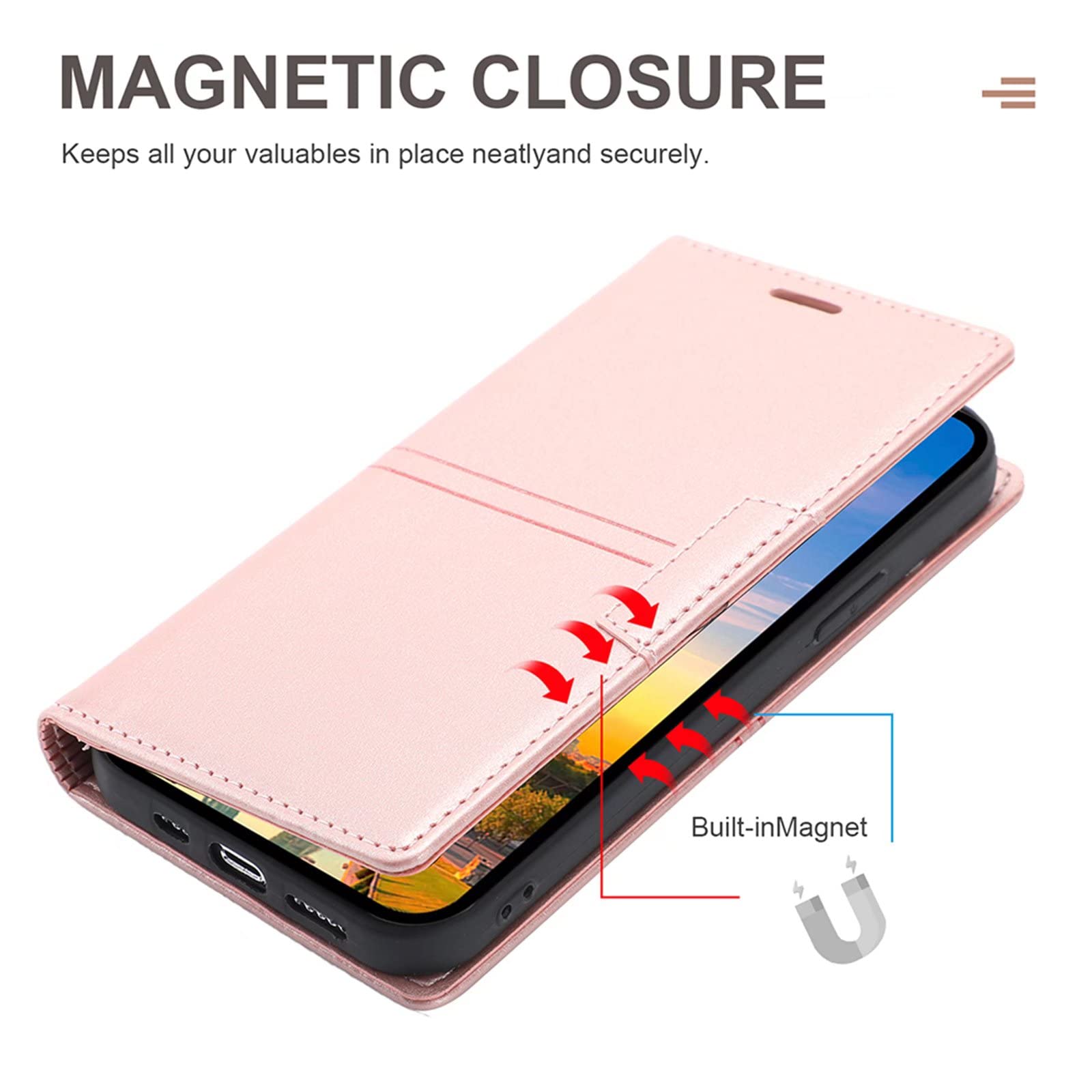 TIANCI per iPhone 14 Plus Cover, Portafoglio Case in Pelle PU Skin