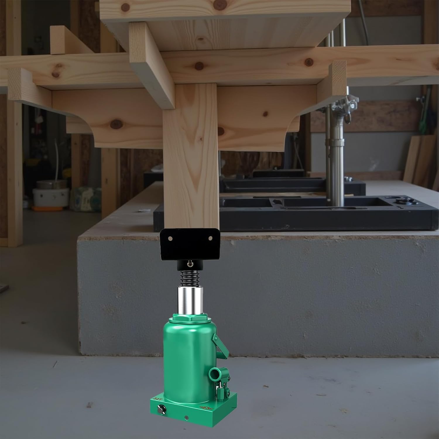 2 Pack U-Shaped Bottle Jack Post Adaptor for 4x2, 4x4, 4x6 Wood Beams, U-Head Heavy-Duty Steel Stand Adapter，U-Accessories，Beam and Joist Lifting Solution for Home Construction & Repair