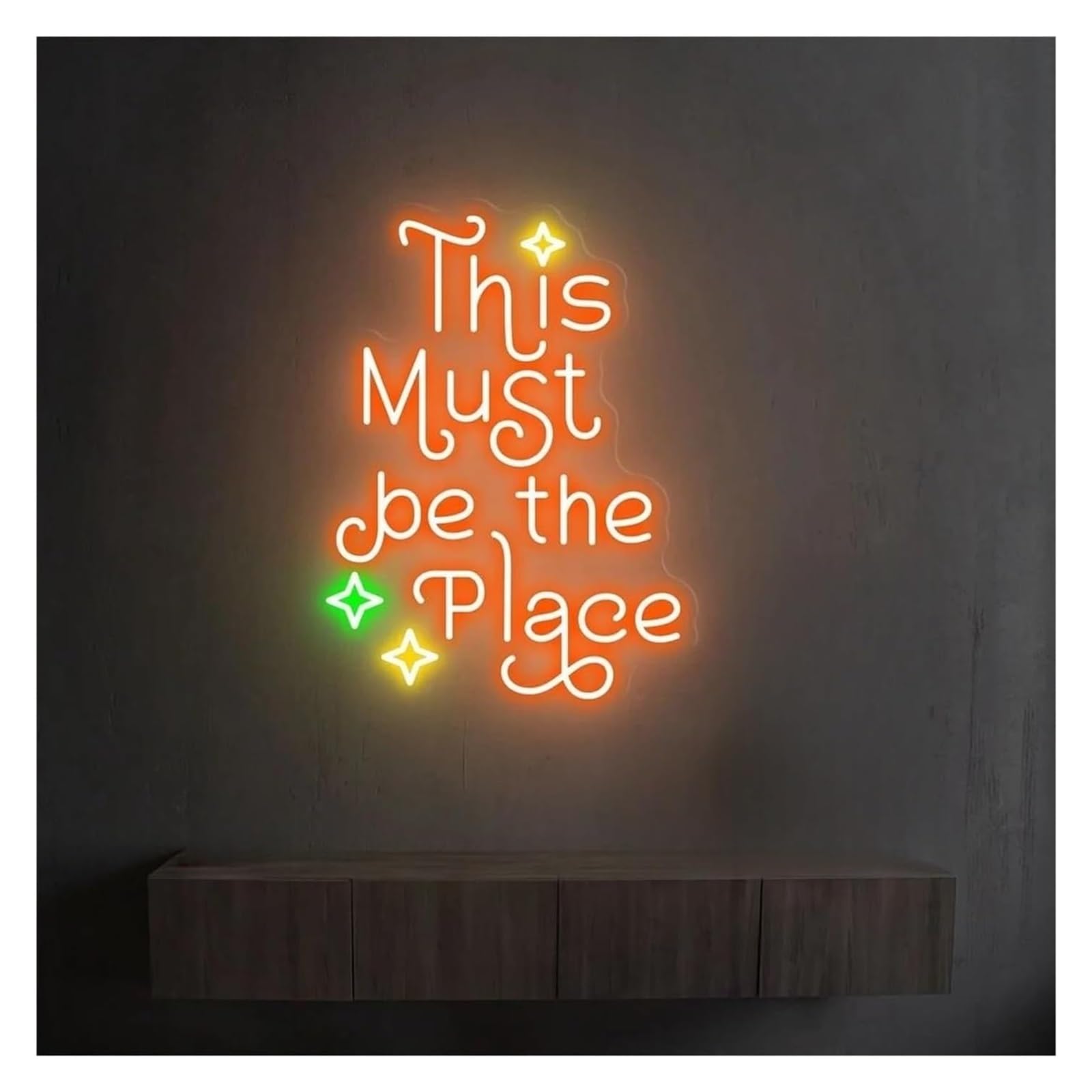 Zynther Neon lamp for neon Light Decoration This Must Be The Place for Sign LED Dimmable Powered 38cmx28cm(E)