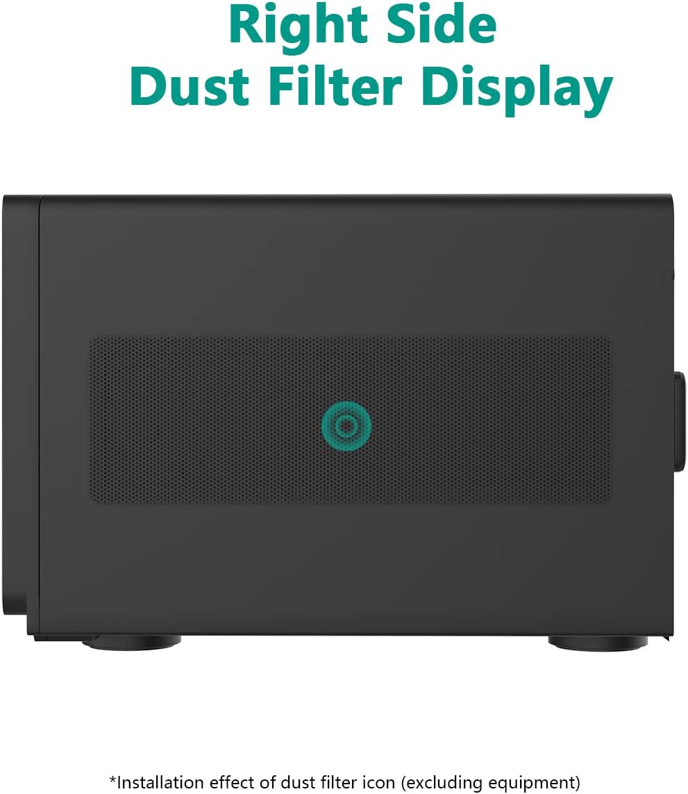Dust Filter for Synology NAS DX517 DX513 Dustproof PVC Cover - Black