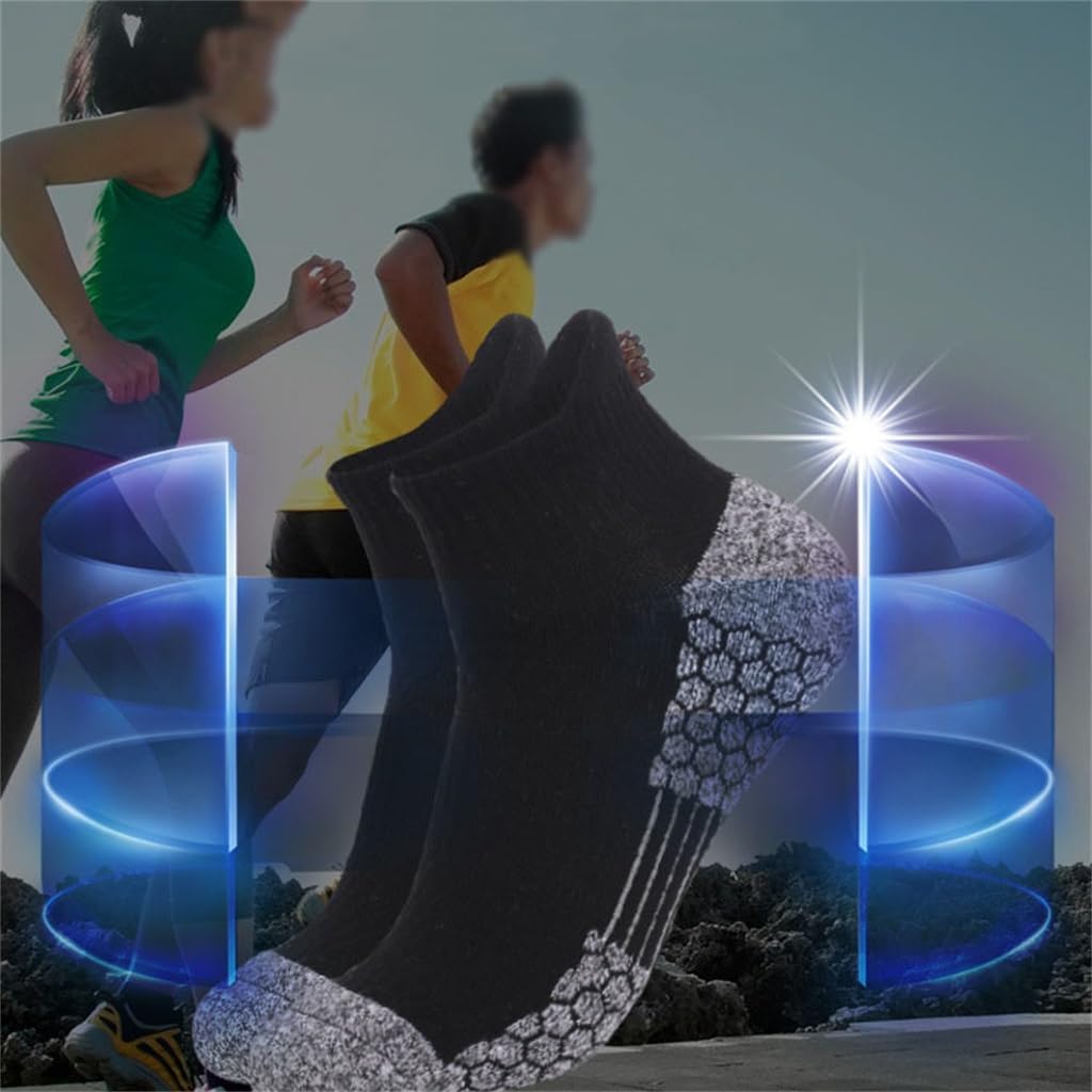 Outdoor Sports Socks with Thickened Towel Bottom for Hiking(L)